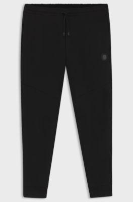 Cotton-blend tracksuit bottoms with Double B monogram, Black