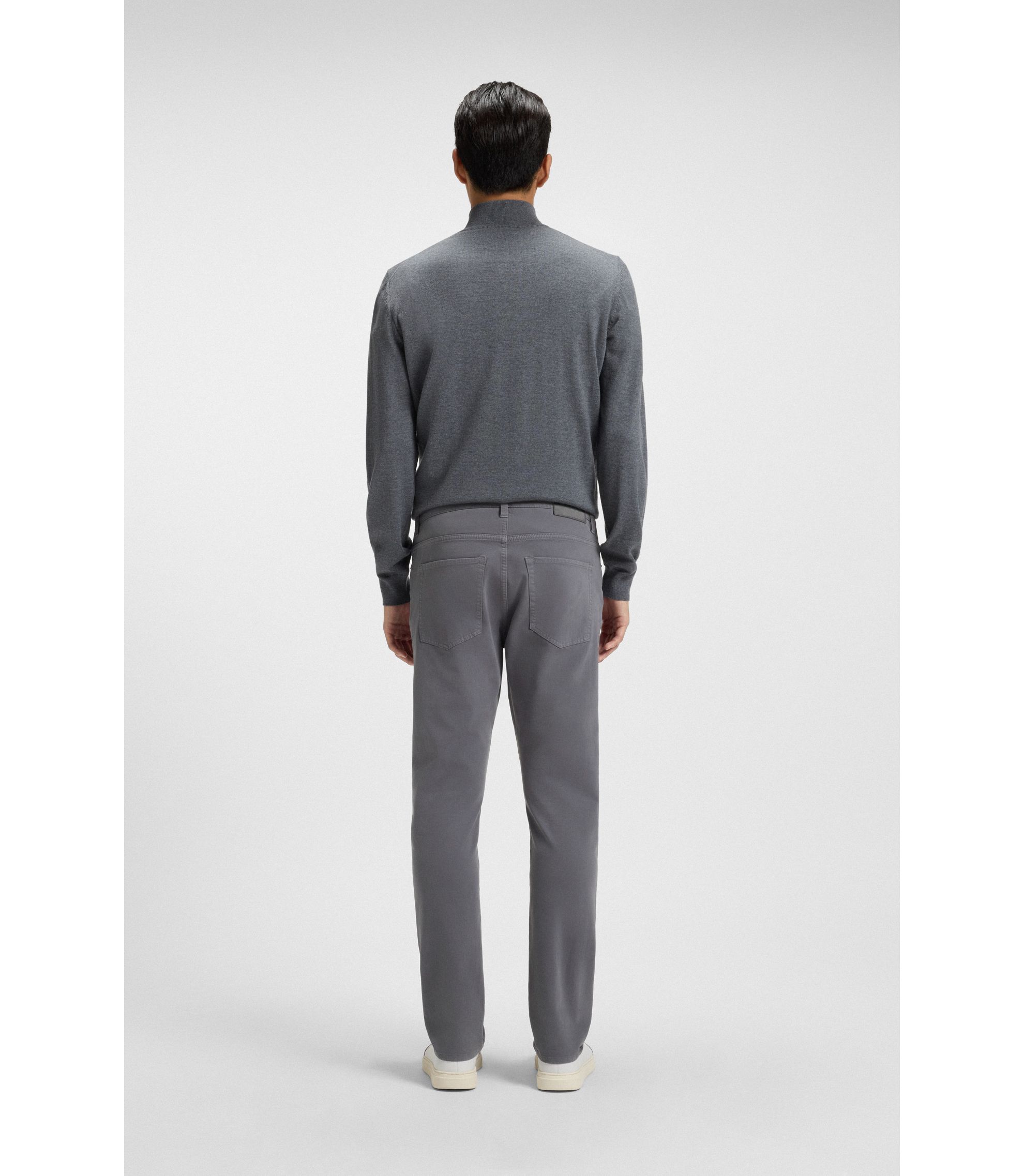 BOSS - Delaware スリムフィットパンツ ストレッチコットン ギャバジン