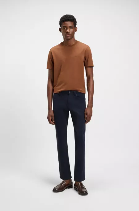 Delaware slim-fit trousers in stretch-cotton twill