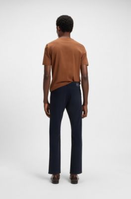 Delaware Slim-Fit Hose aus elastischer Baumwoll-Gabardine, Dunkelblau