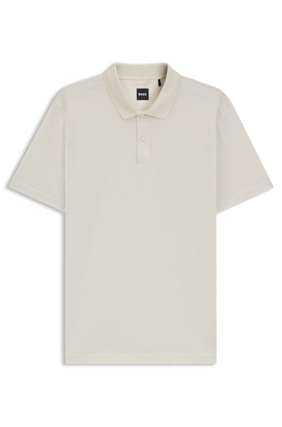 BOSS Jacquard Polo — White