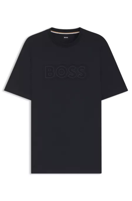 Cotton-jersey T-shirt with logo artwork