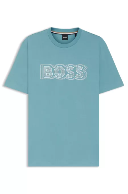 Cotton-jersey T-shirt with logo artwork