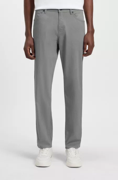 Maine regular-fit trousers in micro-patterned stretch cotton