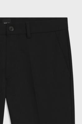 Pantalones slim fit de algod&oacute;n el&aacute;stico, Negro