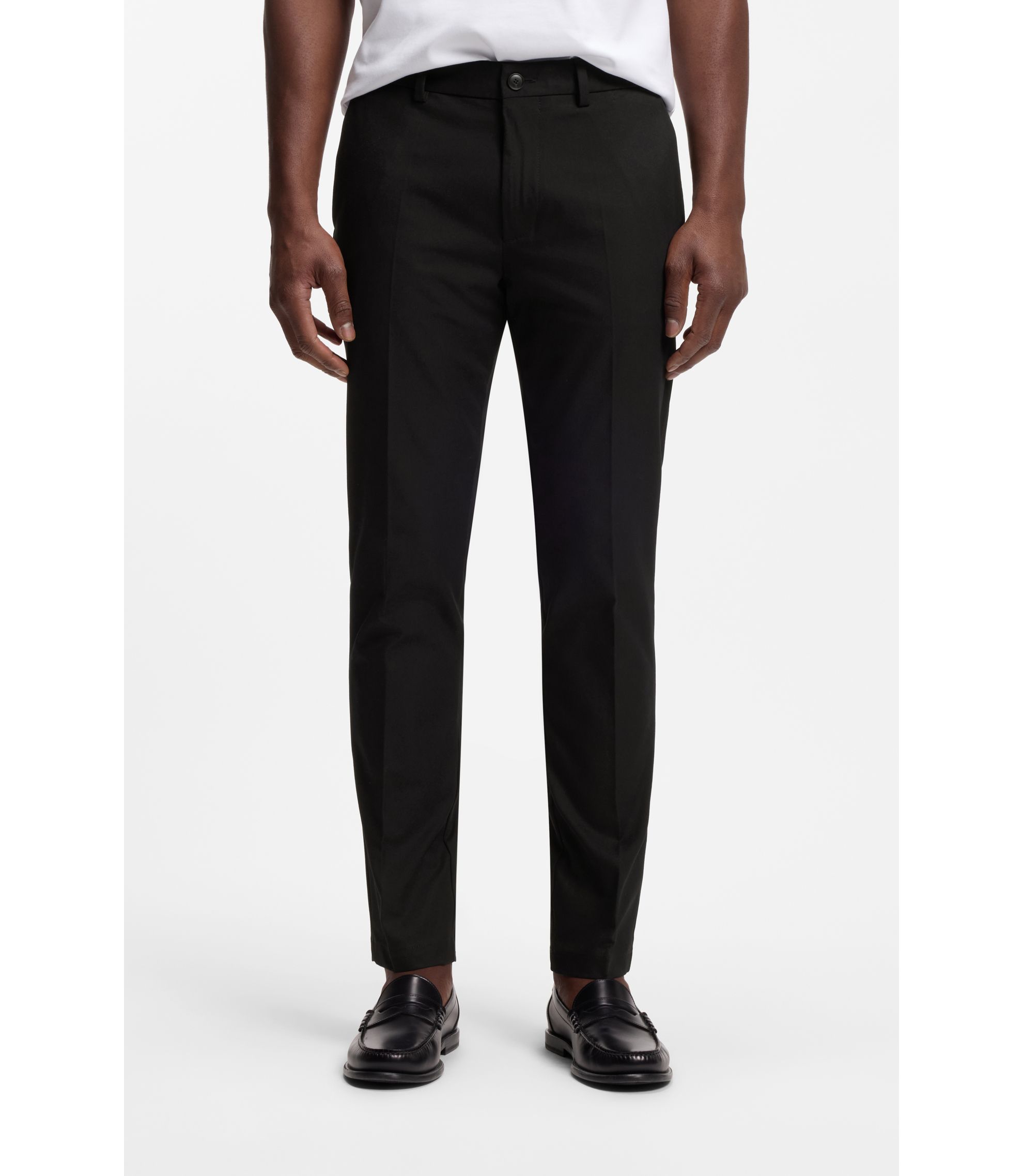 Slim-Fit Twill-Hose aus Baumwoll-Mix