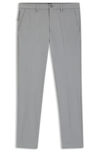 Pantalones slim fit de algodón elástico, Plata