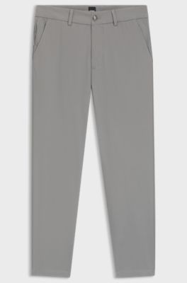 Slim-fit trousers in four-way stretch fabric, Grey