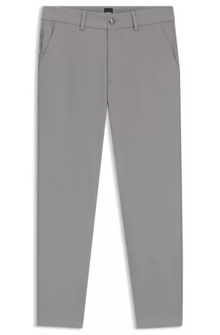 Slim-fit trousers in cotton-blend twill