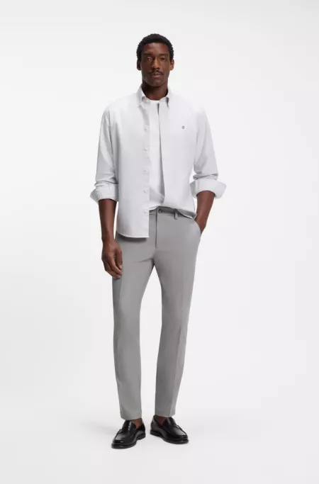 Slim-fit trousers in a stretch-cotton blend