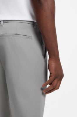 Slim-fit trousers in a stretch-cotton blend, Light Grey