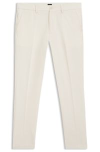 Slim-fit trousers in a stretch-cotton blend, White