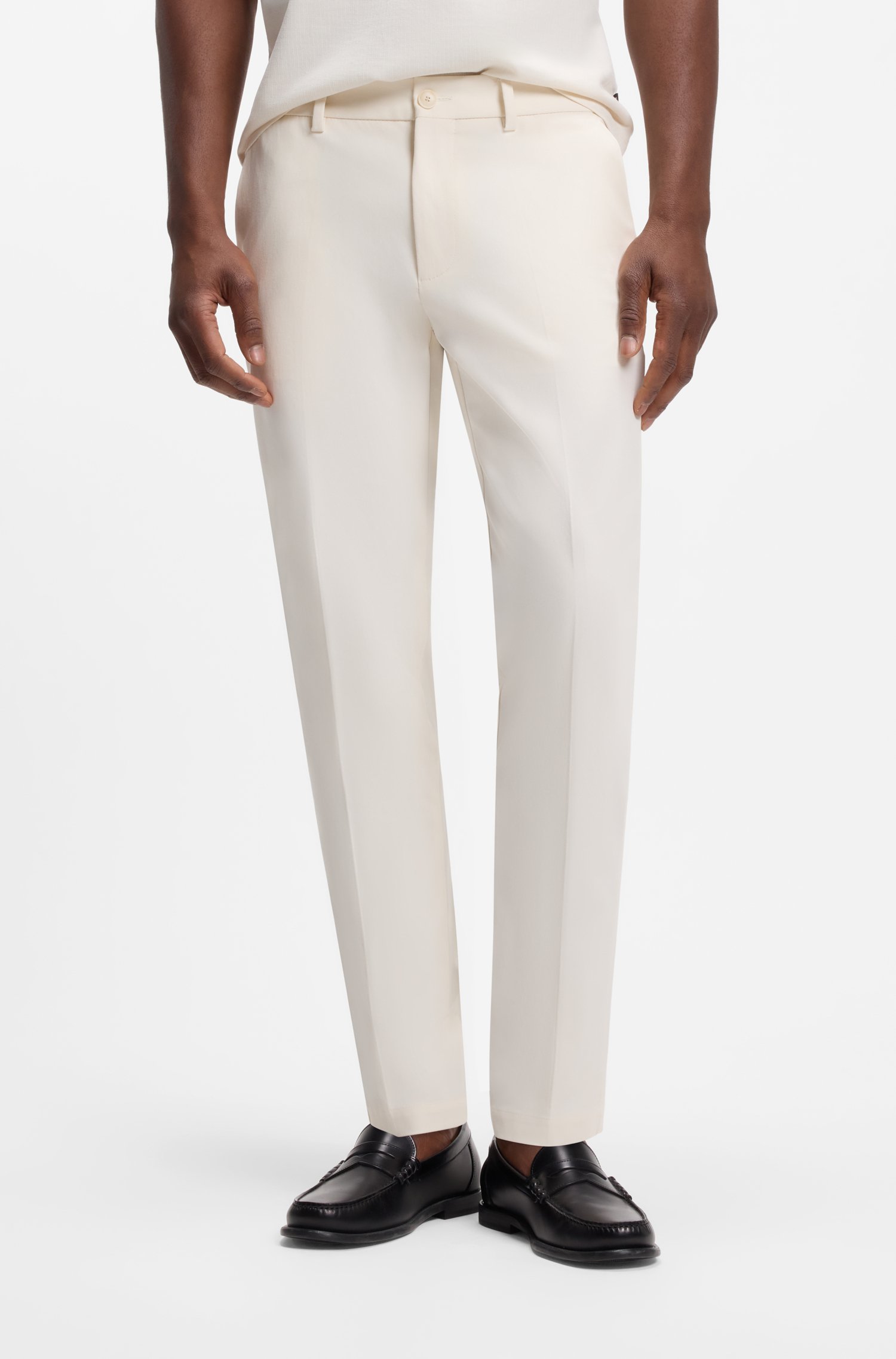 Boss Slim-fit trousers in four-way stretch fabric byxor herr