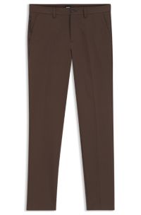 Slim-Fit Hose aus Vier-Wege-Stretch-Gewebe, Dunkelbraun