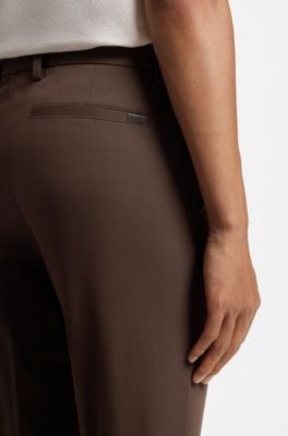 Slim-Fit Hose aus Vier-Wege-Stretch-Gewebe, Dunkelbraun