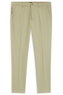 Slim-fit trousers in a stretch-cotton blend, Beige