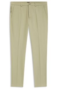 Slim-fit trousers in a stretch-cotton blend, Beige