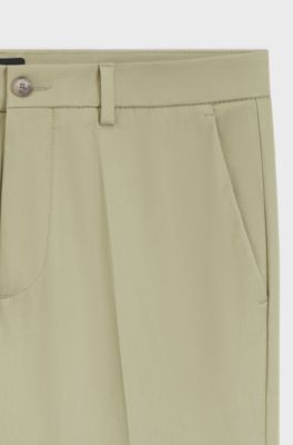 Slim-fit trousers in a stretch-cotton blend, Beige