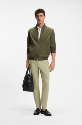 Slim-fit trousers in four-way stretch fabric, Beige