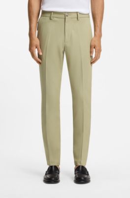 Slim-fit trousers in four-way stretch fabric, Beige