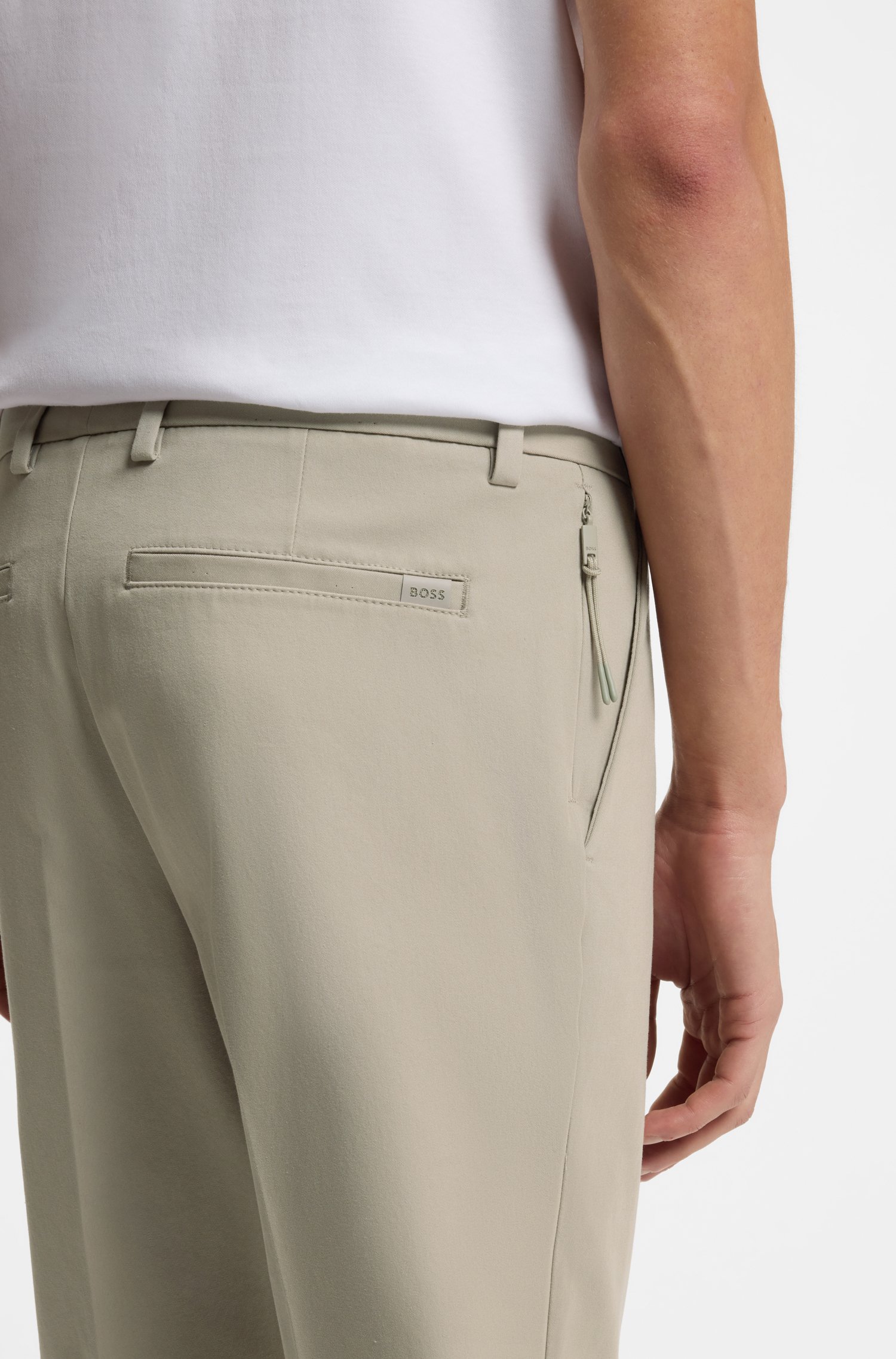 Boss Slim-fit trousers in four-way stretch fabric byxor herr – bild 3