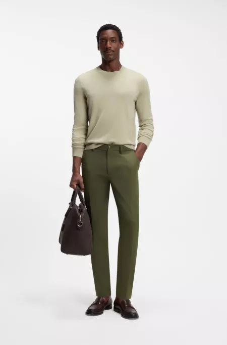 Pantalon Slim en coton stretch mélangé