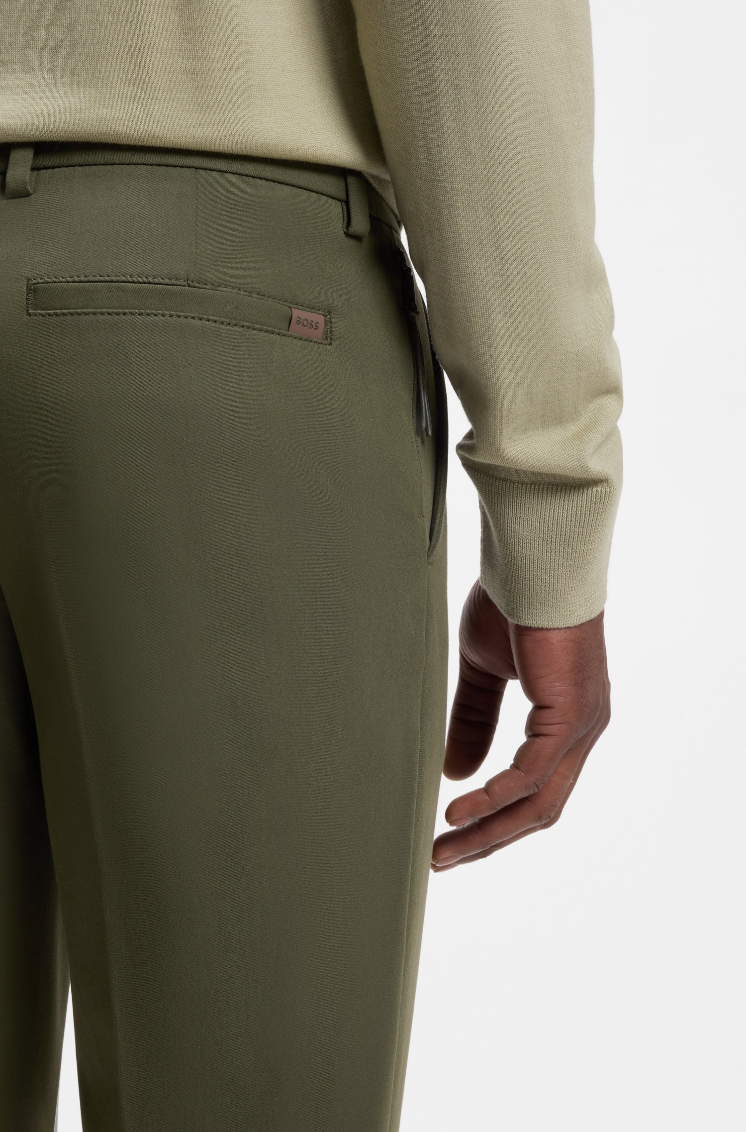 Boss Slim-fit trousers in four-way stretch fabric byxor herr – bild 3