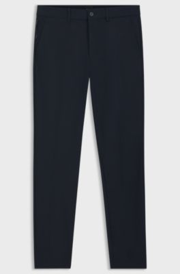 Slim-fit trousers in a stretch-cotton blend, Dark Blue