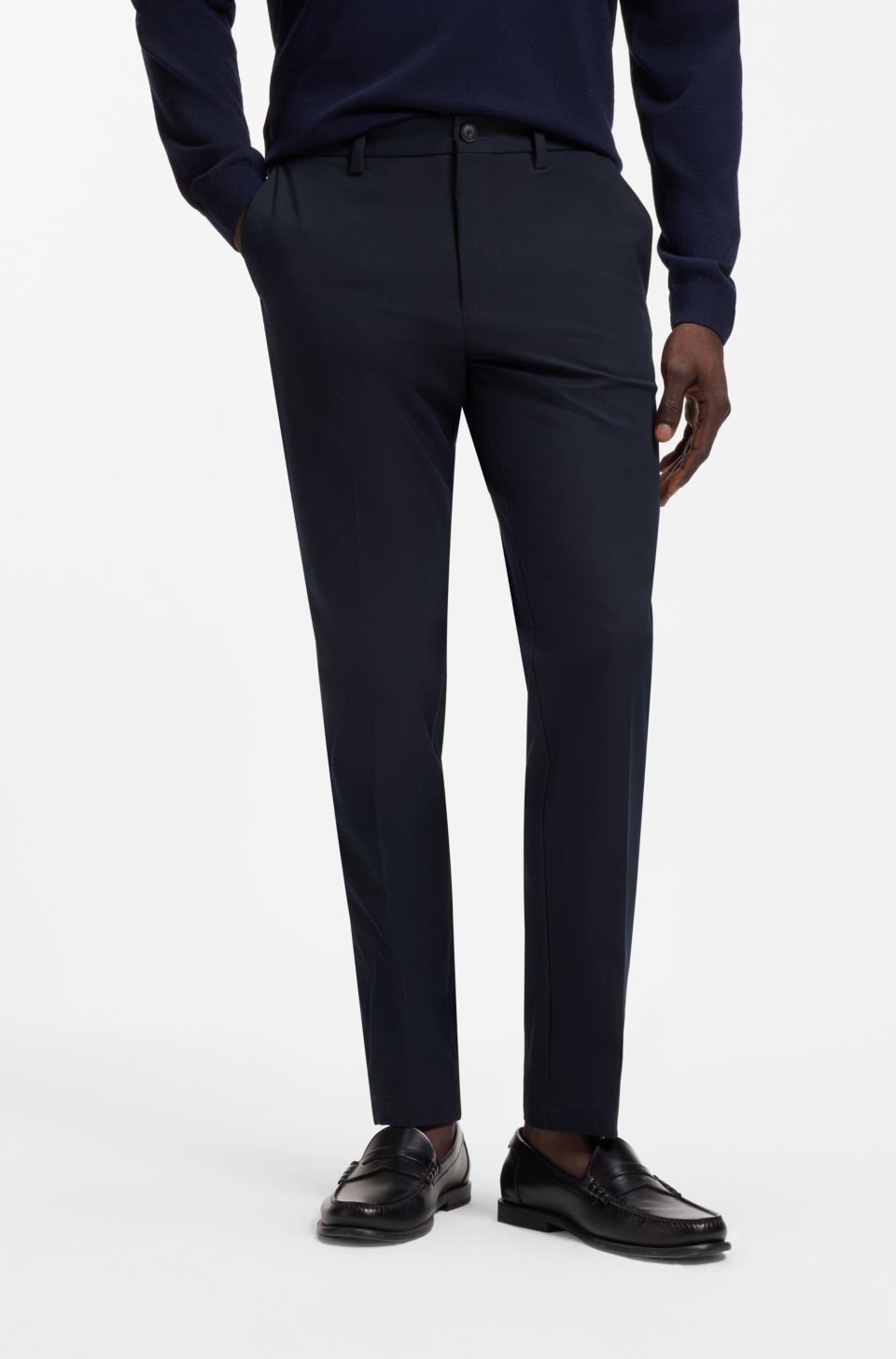 Slim-fit trousers in four-way stretch fabric