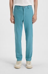 Slim-fit broek van een katoenmix met stretch, Blauw