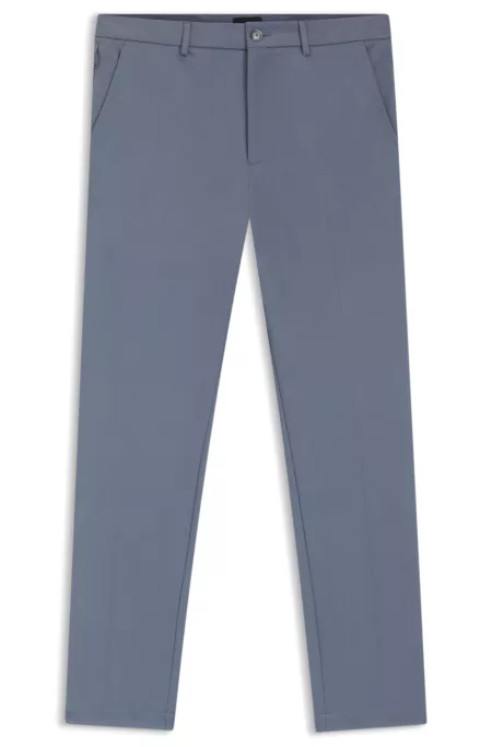 Slim-fit trousers in cotton-blend twill