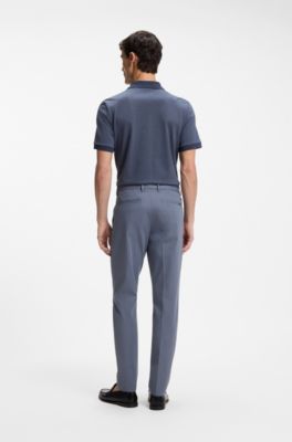 Slim-fit trousers in a stretch-cotton blend, Blue