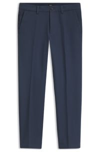 Slim-fit trousers in four-way stretch fabric, Dark Blue