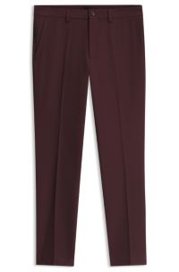 Slim-fit trousers in four-way stretch fabric, Brown