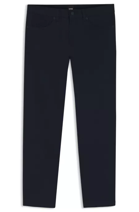 Delaware slim-fit trousers in cotton-blend twill