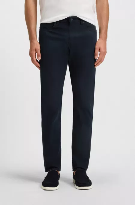 Delaware slim-fit trousers in cotton-blend twill