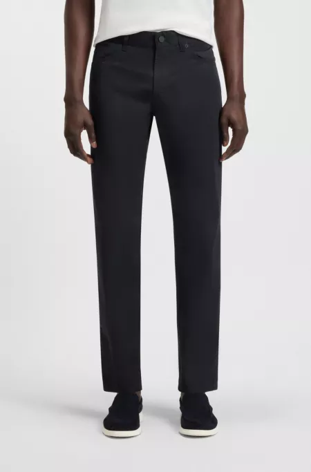 Maine regular-fit trousers in cotton-blend satin