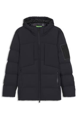 Water-repellent parka jacket with down filling 1