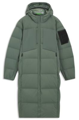 Long-length down jacket in water-repellent stretch fabric 1