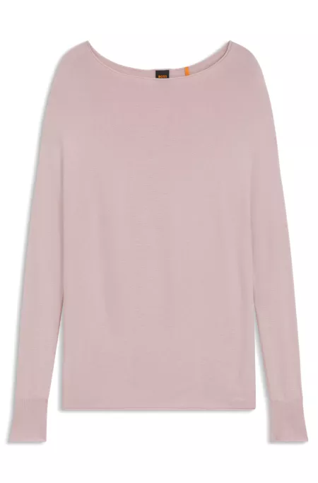 Seamless sweater with embroidered logo