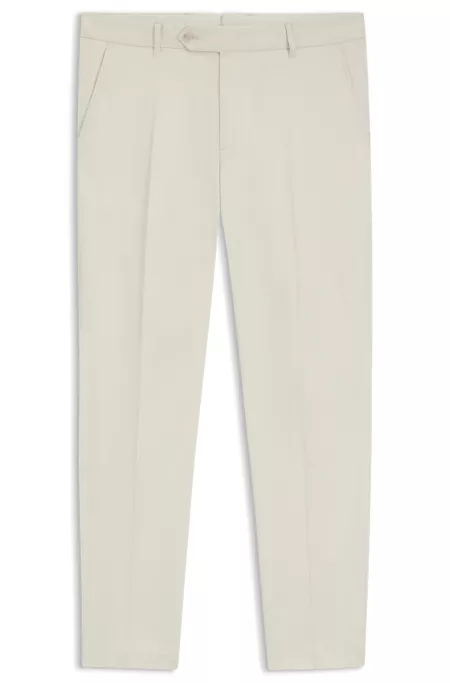 Machine-washable tapered-fit trousers in stretch fabric