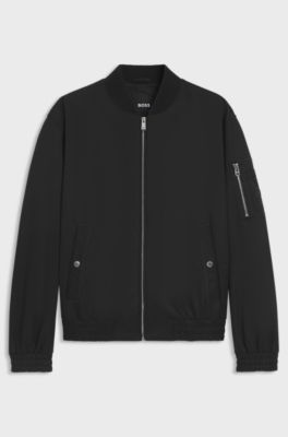 Water-repellent jacket with Double B monogram trim , Black