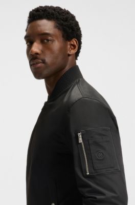 Wasserabweisende Jacke mit Double-B-Monogramm , Schwarz