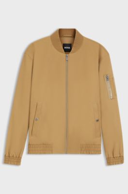 Water-repellent jacket with Double B monogram trim , Beige
