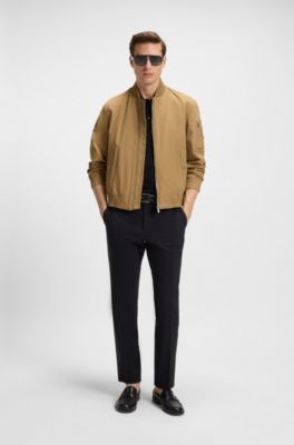 Water-repellent jacket with Double B monogram trim , Beige