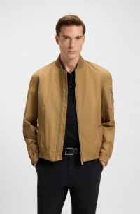 Water-repellent jacket with Double B monogram trim , Beige