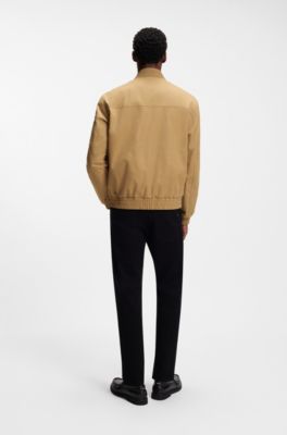 Water-repellent jacket with Double B monogram trim , Beige