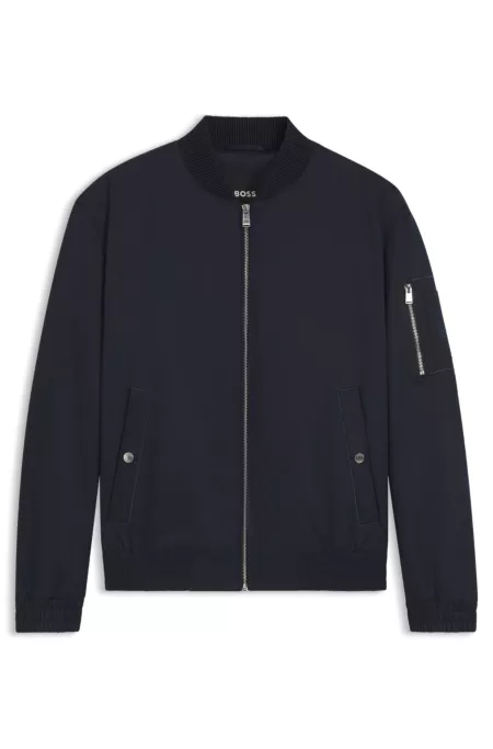 Water-repellent jacket with Double B monogram trim