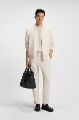 Mercerised-cotton T-shirt with Double B monogram, Natural