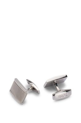 Cufflinks with marble insert, Silver